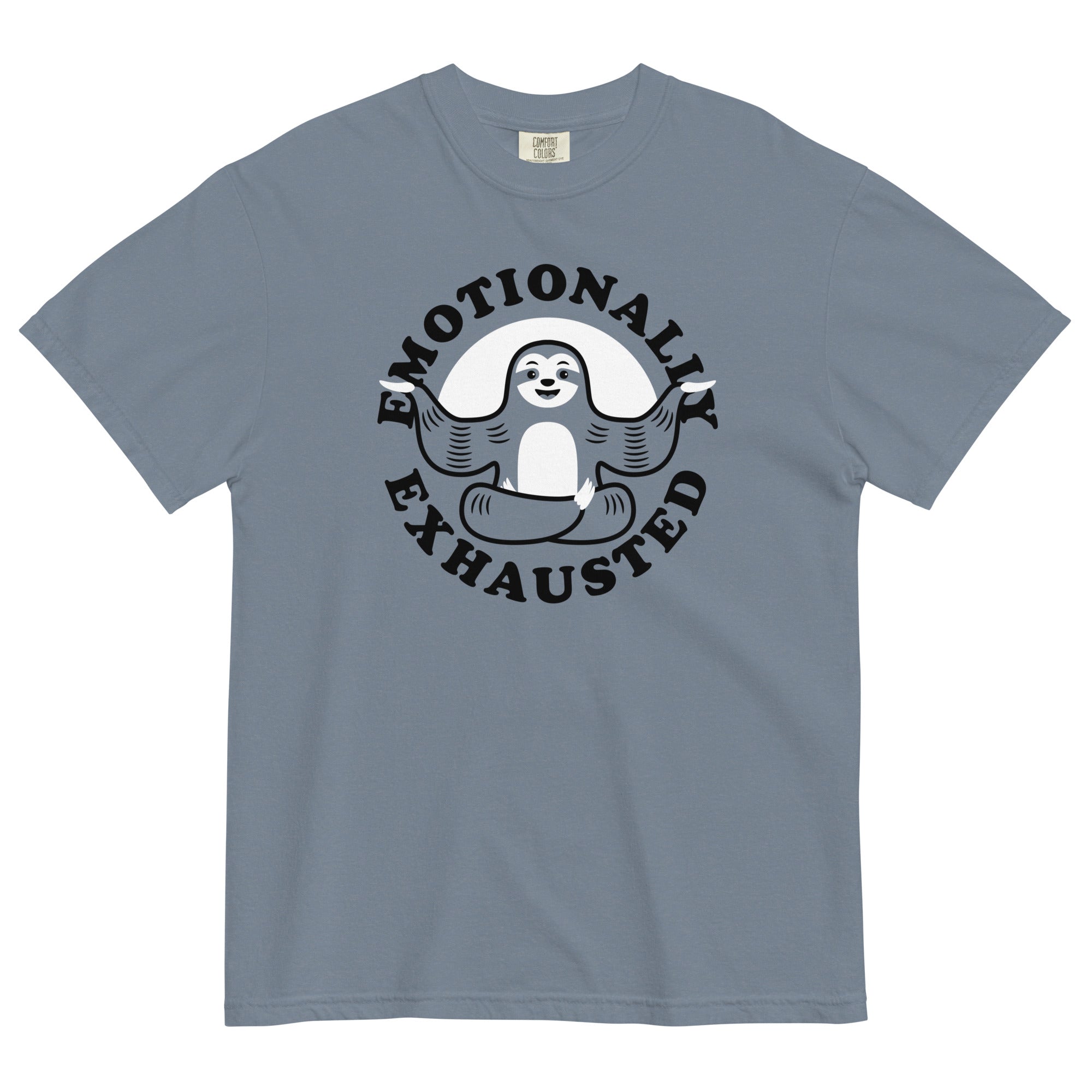 Emotionally Exhausted Men's Relaxed Fit Tee Hoodie, Sweatshirt | CoreVibeTees.com (Image 3)