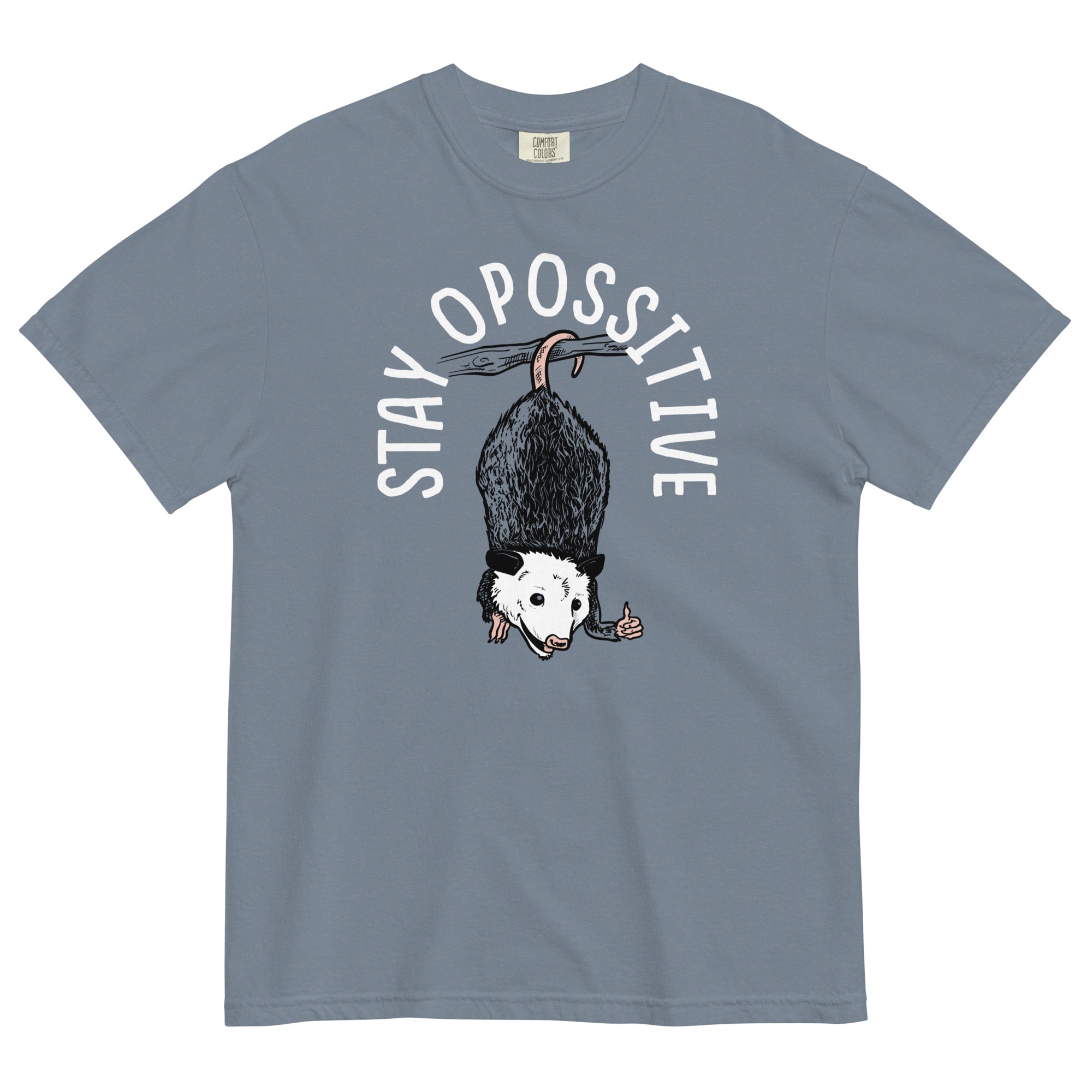Stay Opossitive Men's Relaxed Fit Tee Hoodie, Sweatshirt | CoreVibeTees.com (Image 4)