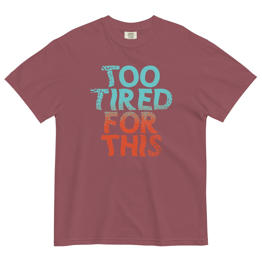 Too Tired For This Men's Relaxed Fit Tee Hoodie, Sweatshirt | CoreVibeTees.com (Image 3)
