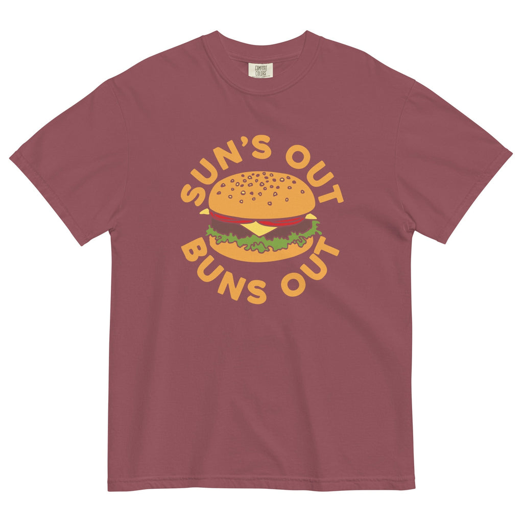 Sun's Out Buns Out Men's Relaxed Fit Tee Hoodie, Sweatshirt | CoreVibeTees.com (Image 3)