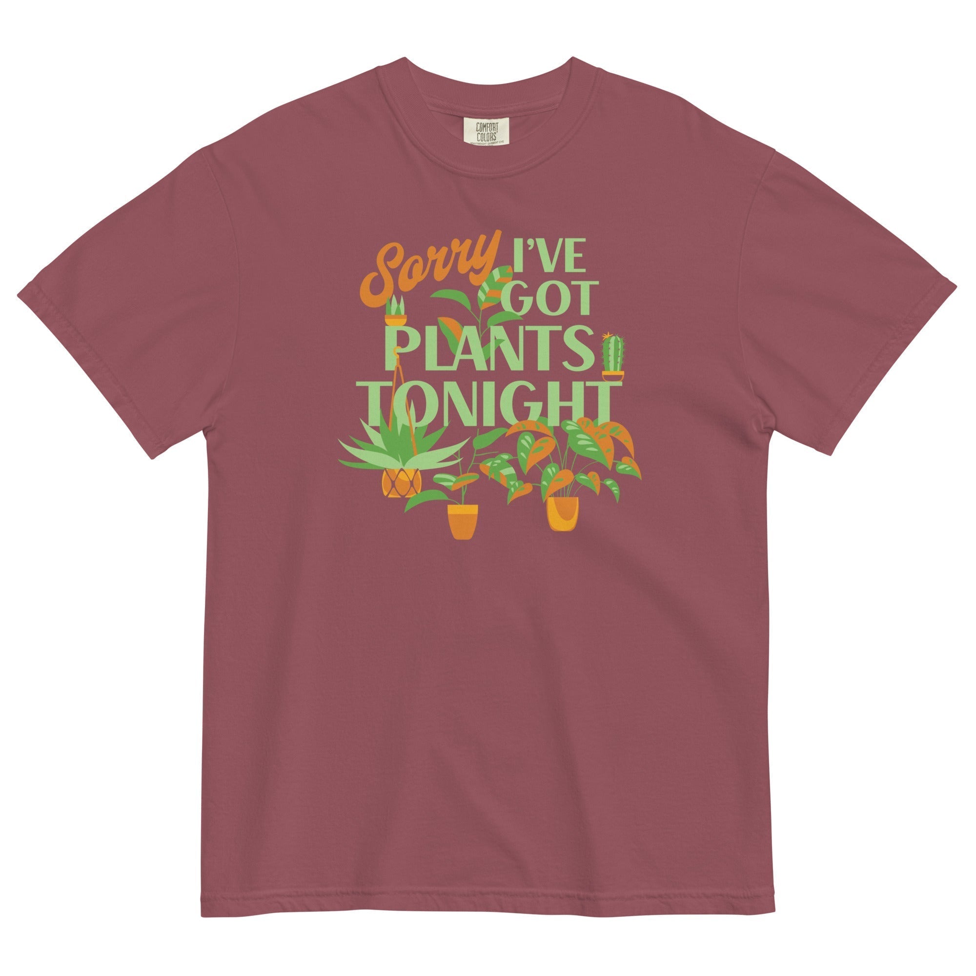 Sorry I've Got Plants Tonight Men's Relaxed Fit Tee Hoodie, Sweatshirt | CoreVibeTees.com (Image 3)
