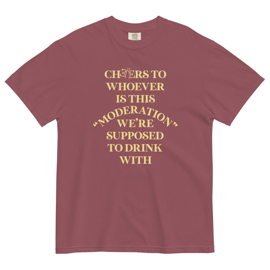 Cheers To Whoever Is This Moderation Men's Relaxed Fit Tee Hoodie, Sweatshirt | CoreVibeTees.com (Image 3)