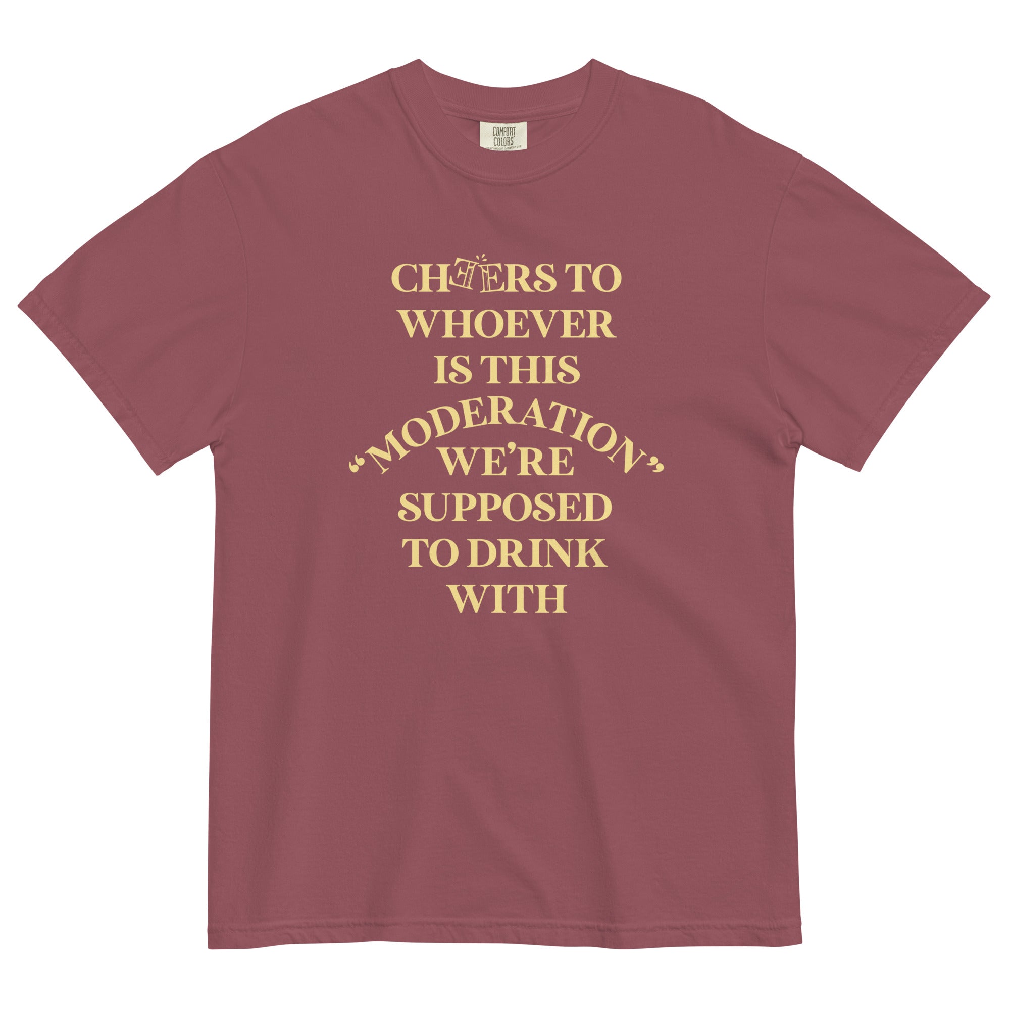 Cheers To Whoever Is This Moderation Men's Relaxed Fit Tee Hoodie, Sweatshirt | CoreVibeTees.com (Image 3)