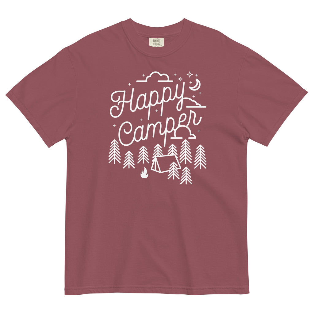 Happy Camper Men's Relaxed Fit Tee Hoodie, Sweatshirt | CoreVibeTees.com (Image 3)