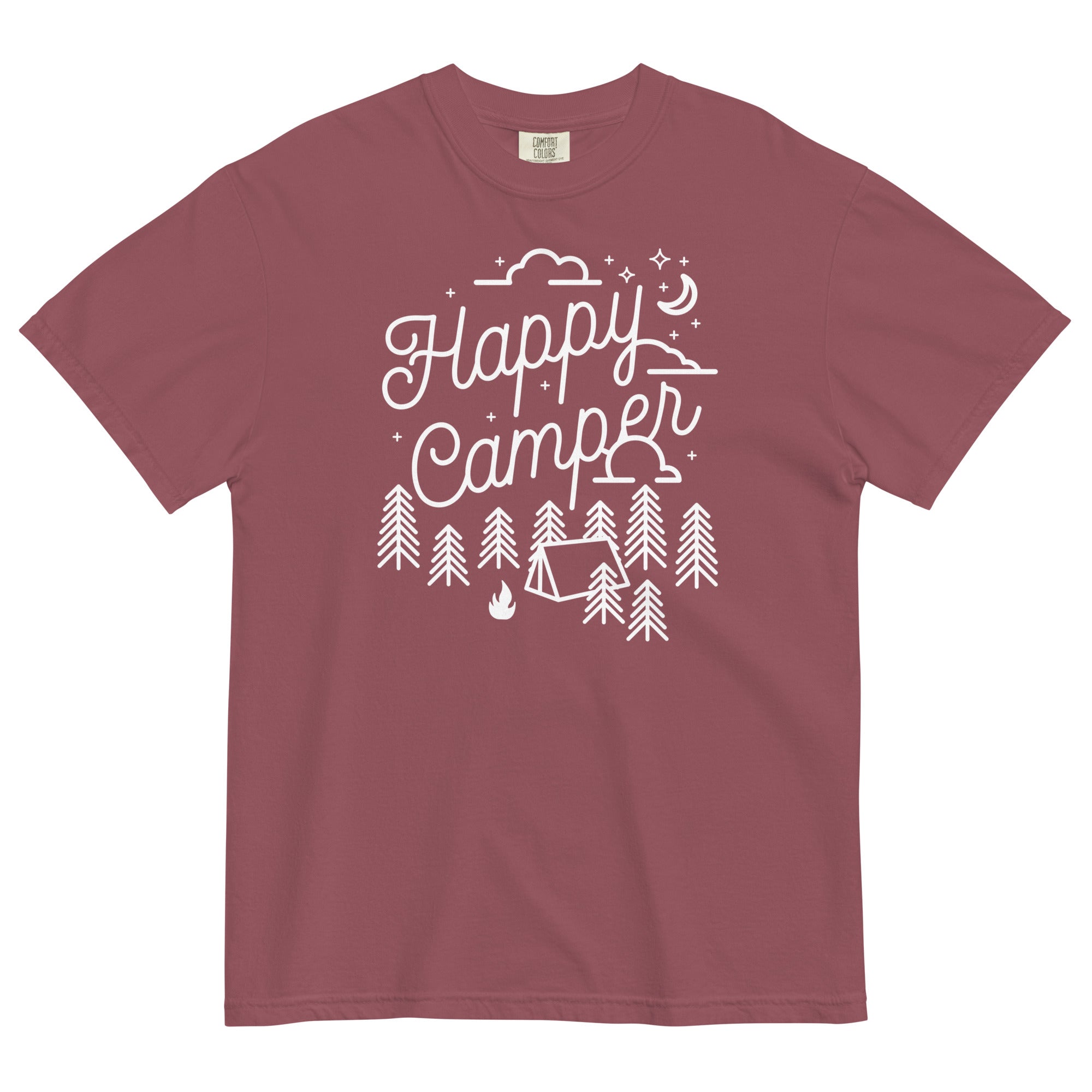 Happy Camper Men's Relaxed Fit Tee Hoodie, Sweatshirt | CoreVibeTees.com (Image 3)