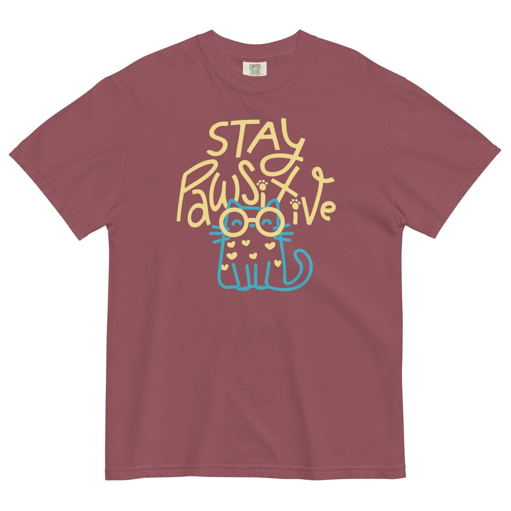 Stay Pawsitive Men's Relaxed Fit Tee Hoodie, Sweatshirt | CoreVibeTees.com (Image 3)