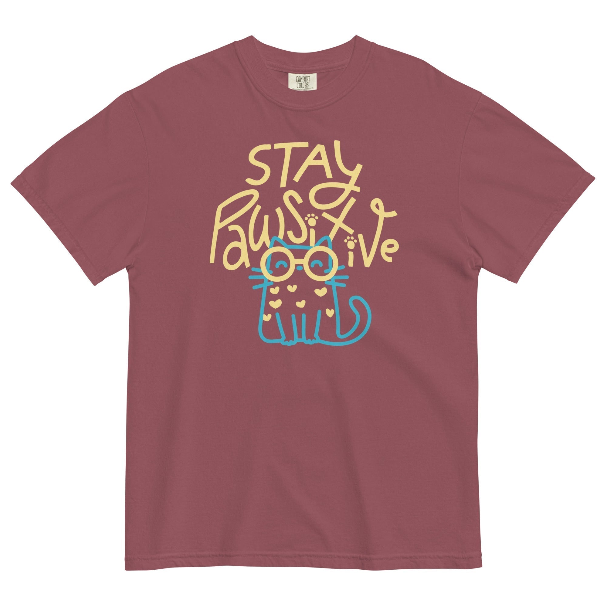 Stay Pawsitive Men's Relaxed Fit Tee Hoodie, Sweatshirt | CoreVibeTees.com (Image 3)