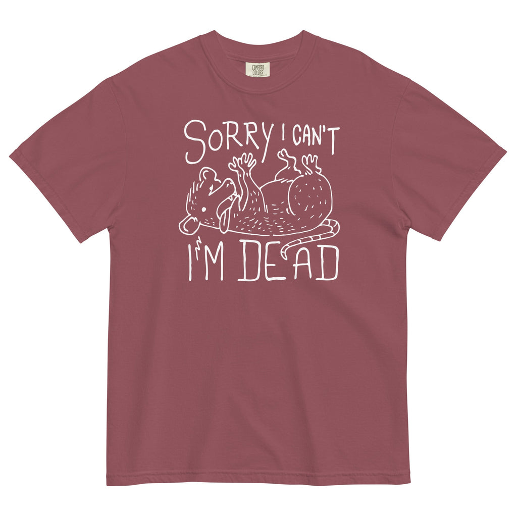 Sorry I Can't I'm Dead Men's Relaxed Fit Tee Hoodie, Sweatshirt | CoreVibeTees.com (Image 3)