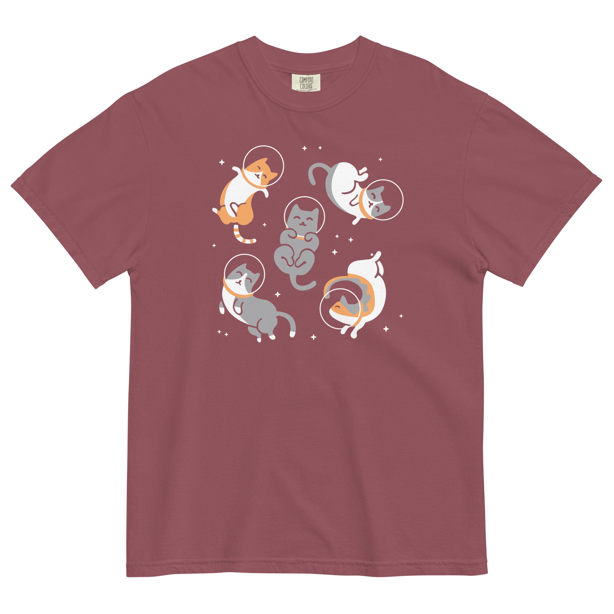 Cats In Space Men's Relaxed Fit Tee Hoodie, Sweatshirt | CoreVibeTees.com (Image 3)