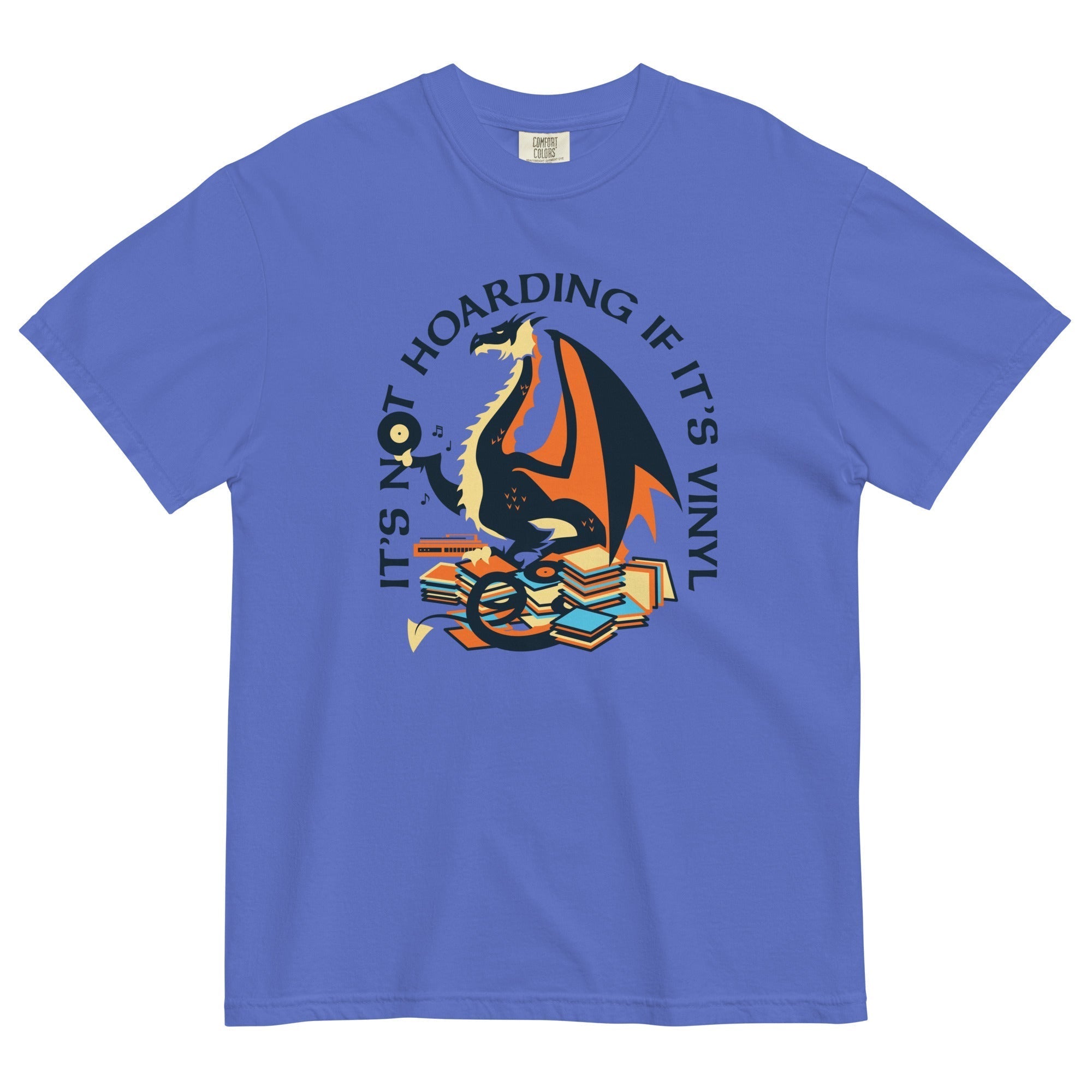 It's Not Hoarding If It's Vinyl Men's Relaxed Fit Tee Hoodie, Sweatshirt | CoreVibeTees.com (Image 3)