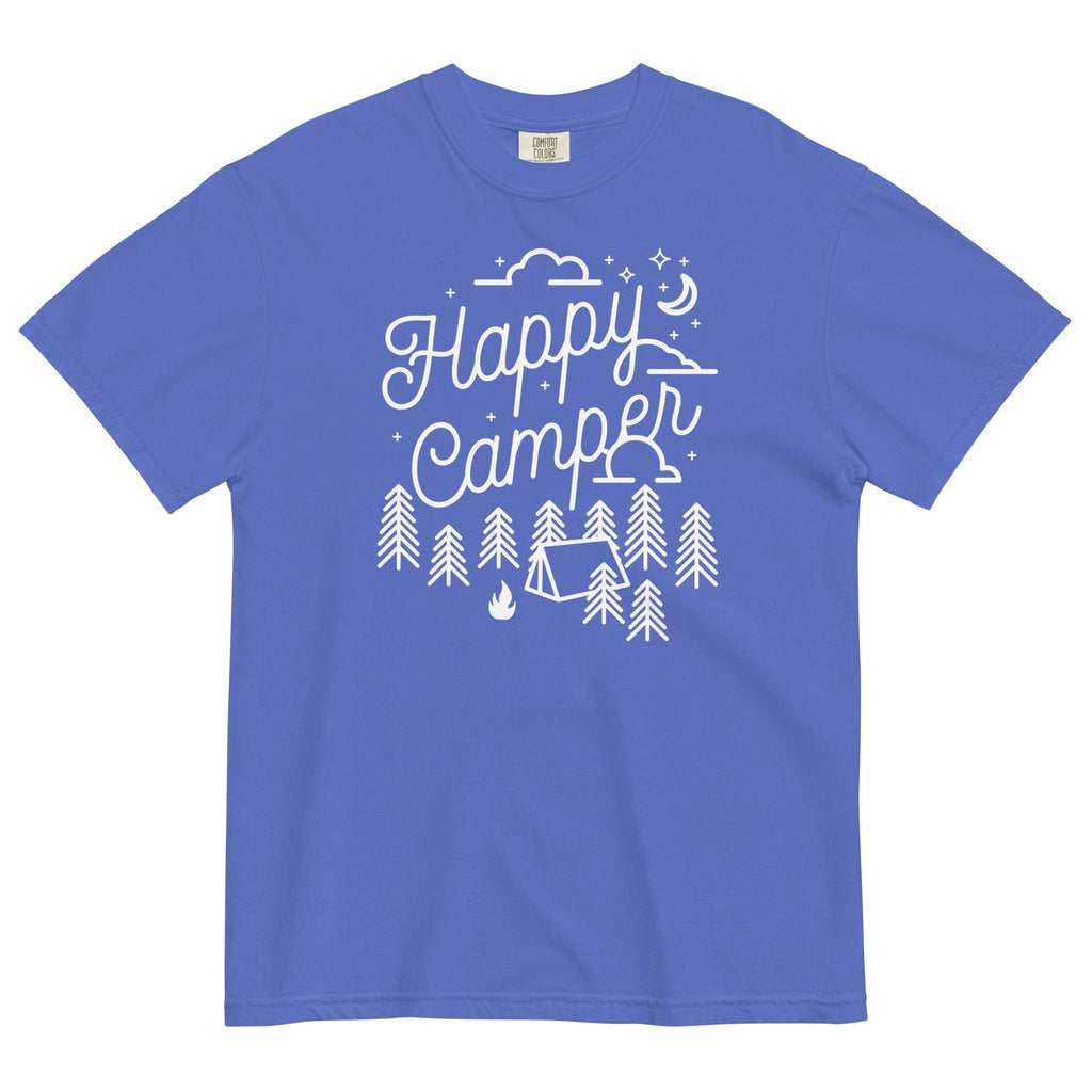 Happy Camper Men's Relaxed Fit Tee Hoodie, Sweatshirt | CoreVibeTees.com (Image 4)