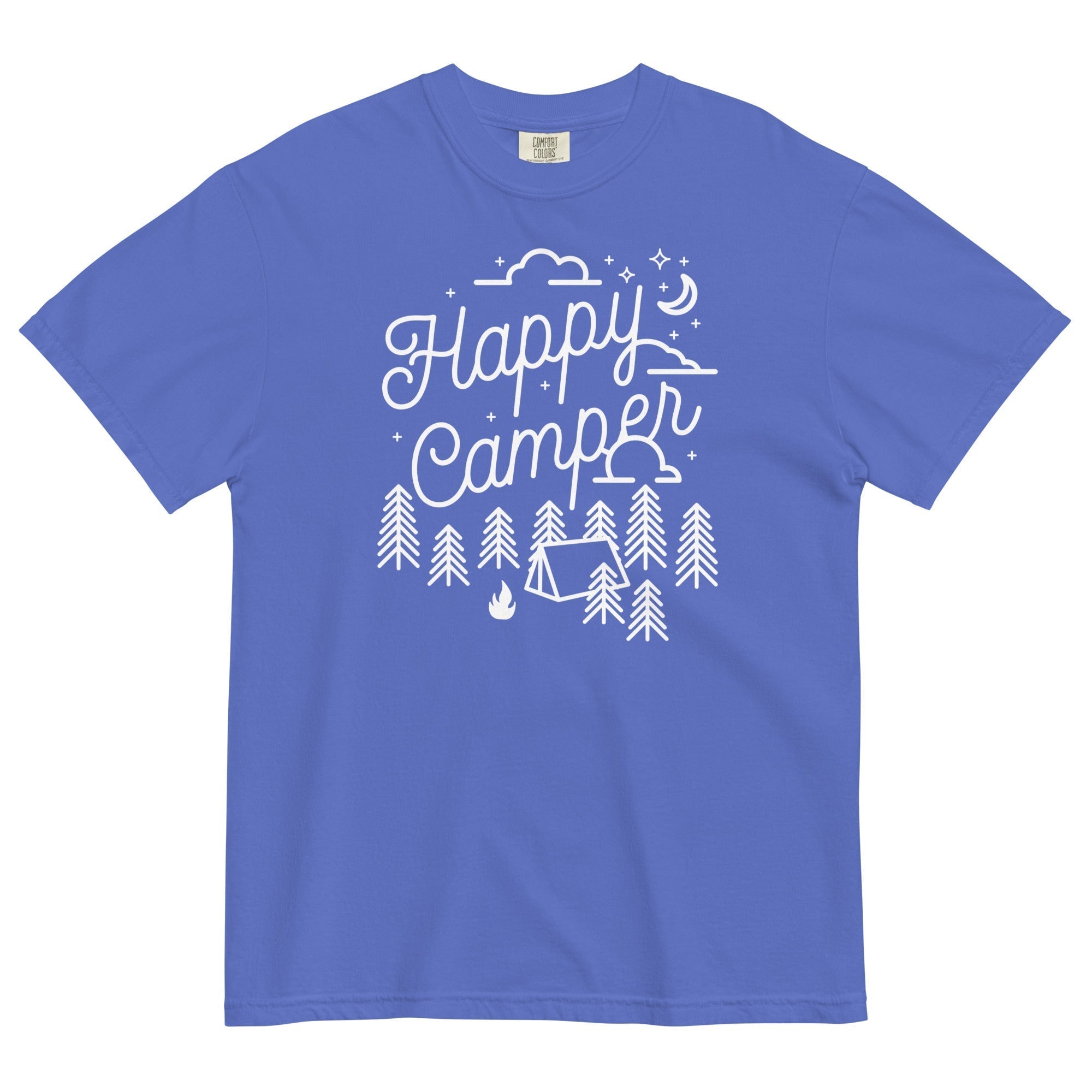 Happy Camper Men's Relaxed Fit Tee Hoodie, Sweatshirt | CoreVibeTees.com (Image 4)