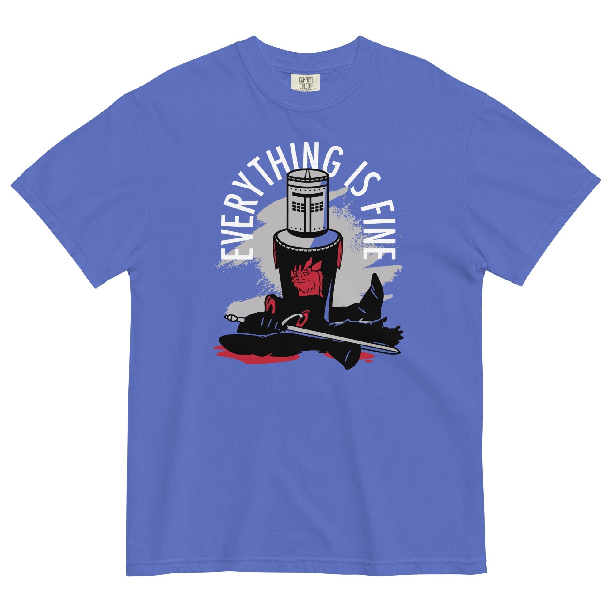 Everything Is Fine Men's Relaxed Fit Tee Hoodie, Sweatshirt | CoreVibeTees.com (Image 2)