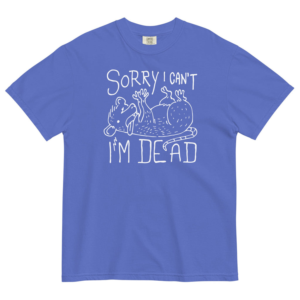 Sorry I Can't I'm Dead Men's Relaxed Fit Tee Hoodie, Sweatshirt | CoreVibeTees.com (Image 4)