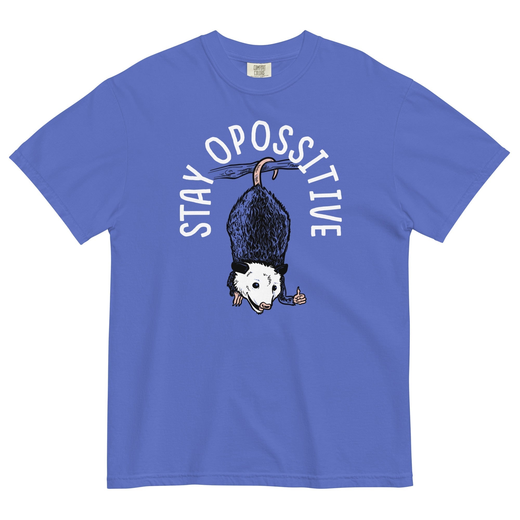 Stay Opossitive Men's Relaxed Fit Tee Hoodie, Sweatshirt | CoreVibeTees.com (Image 2)