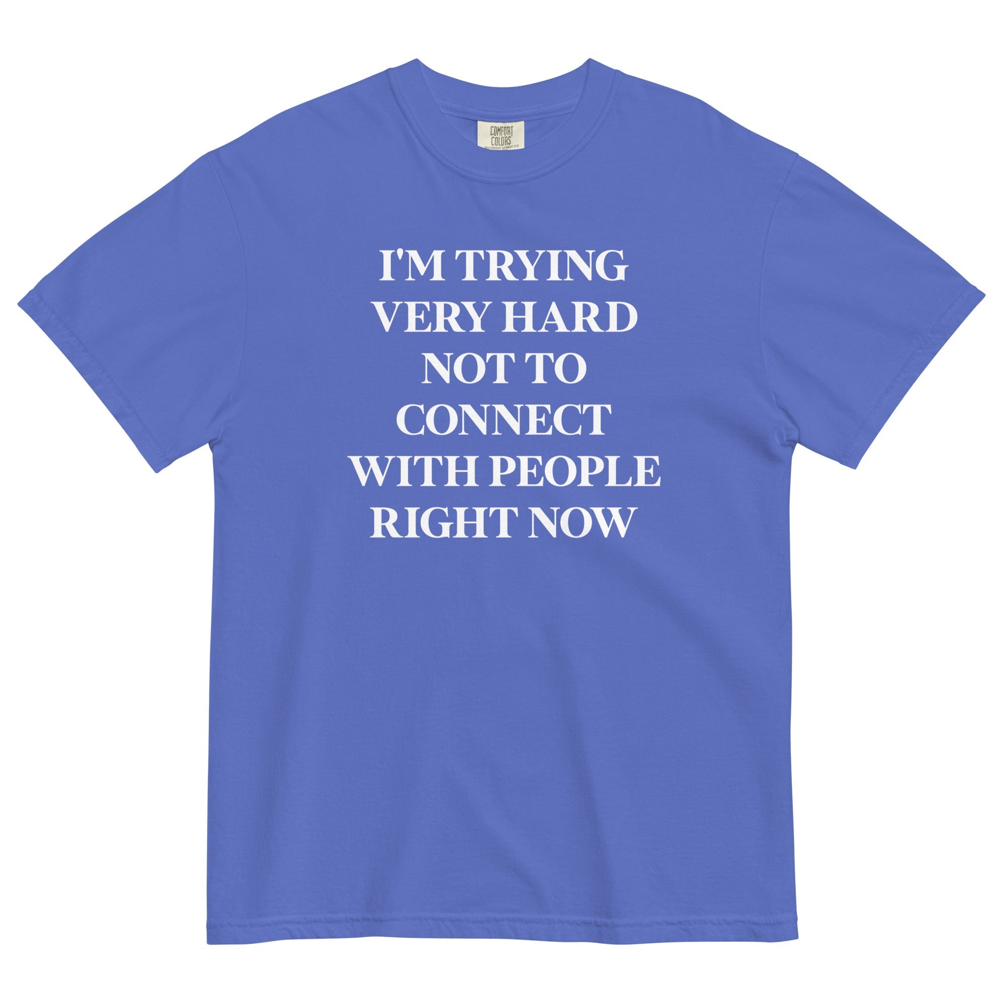 Trying Very Hard Not To Connect Men's Relaxed Fit Tee Hoodie, Sweatshirt | CoreVibeTees.com (Image 5)