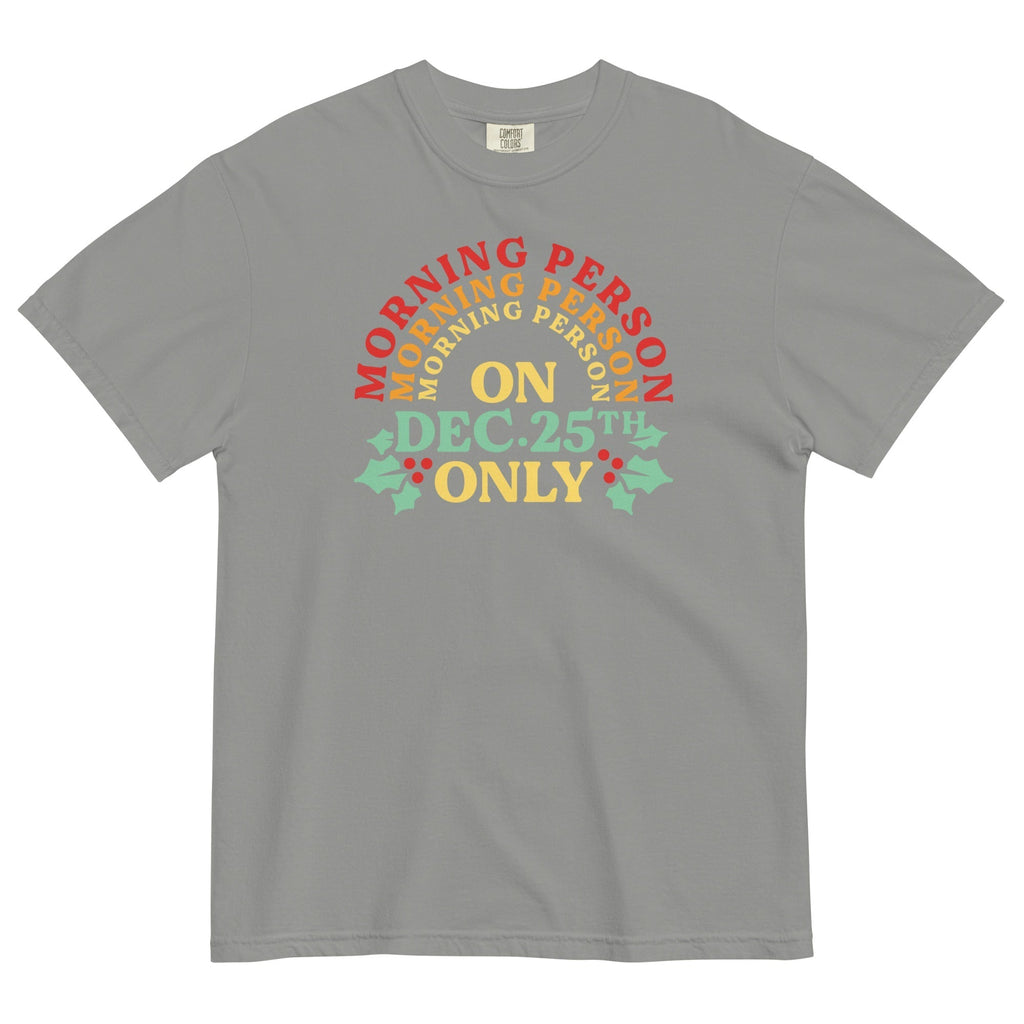 Morning Person On Dec 25th Only Men's Relaxed Fit Tee Hoodie, Sweatshirt | CoreVibeTees.com (Image 4)