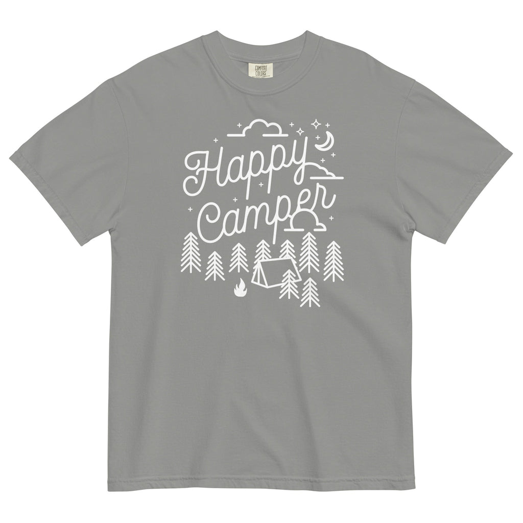 Happy Camper Men's Relaxed Fit Tee Hoodie, Sweatshirt | CoreVibeTees.com (Image 5)