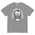 Love You A Latte Men's Relaxed Fit Tee Hoodie, Sweatshirt | CoreVibeTees.com (Image 1)