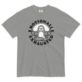 Emotionally Exhausted Men's Relaxed Fit Tee Hoodie, Sweatshirt | CoreVibeTees.com (Image 1)