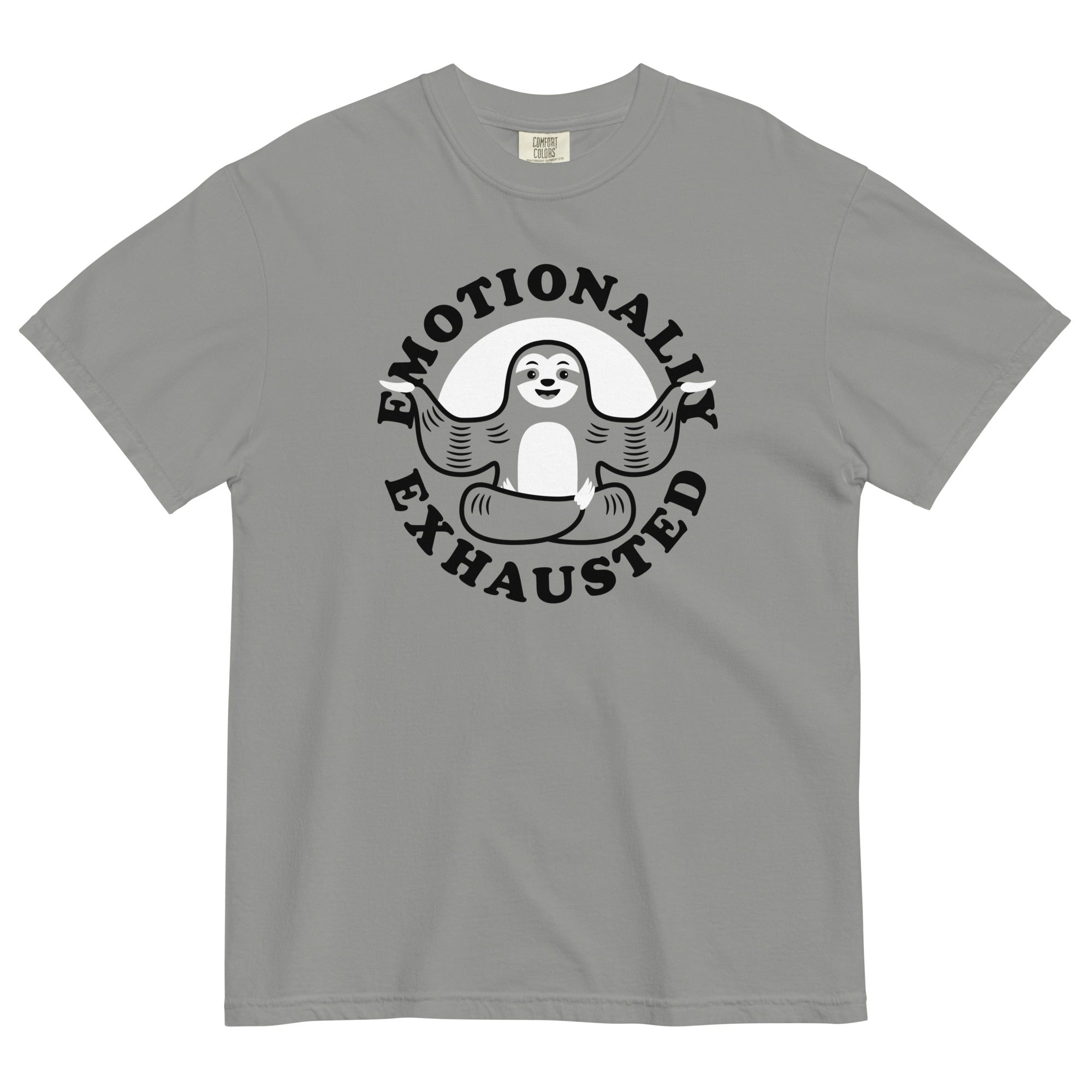 Emotionally Exhausted Men's Relaxed Fit Tee Hoodie, Sweatshirt | CoreVibeTees.com (Image 1)