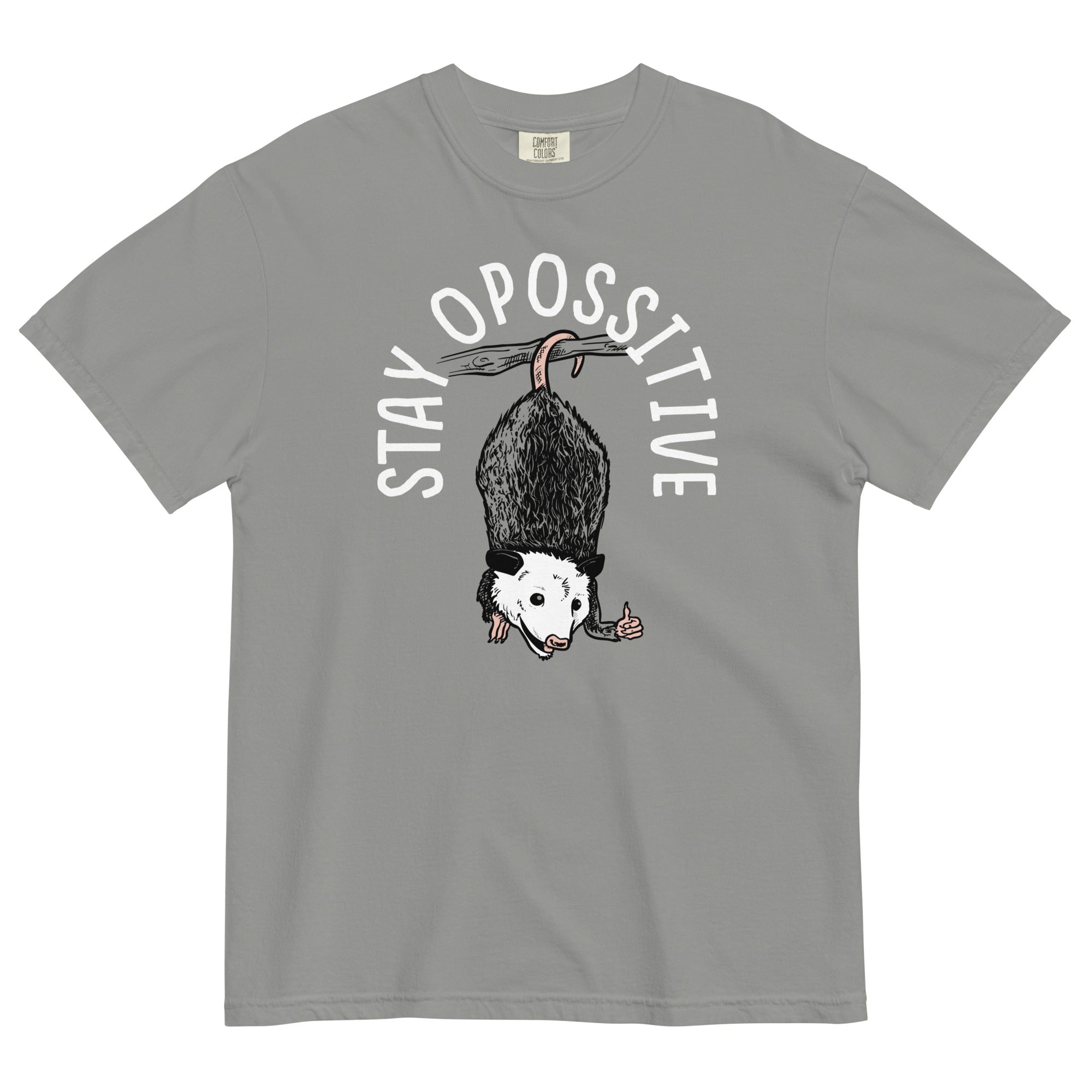 Stay Opossitive Men's Relaxed Fit Tee Hoodie, Sweatshirt | CoreVibeTees.com (Image 1)