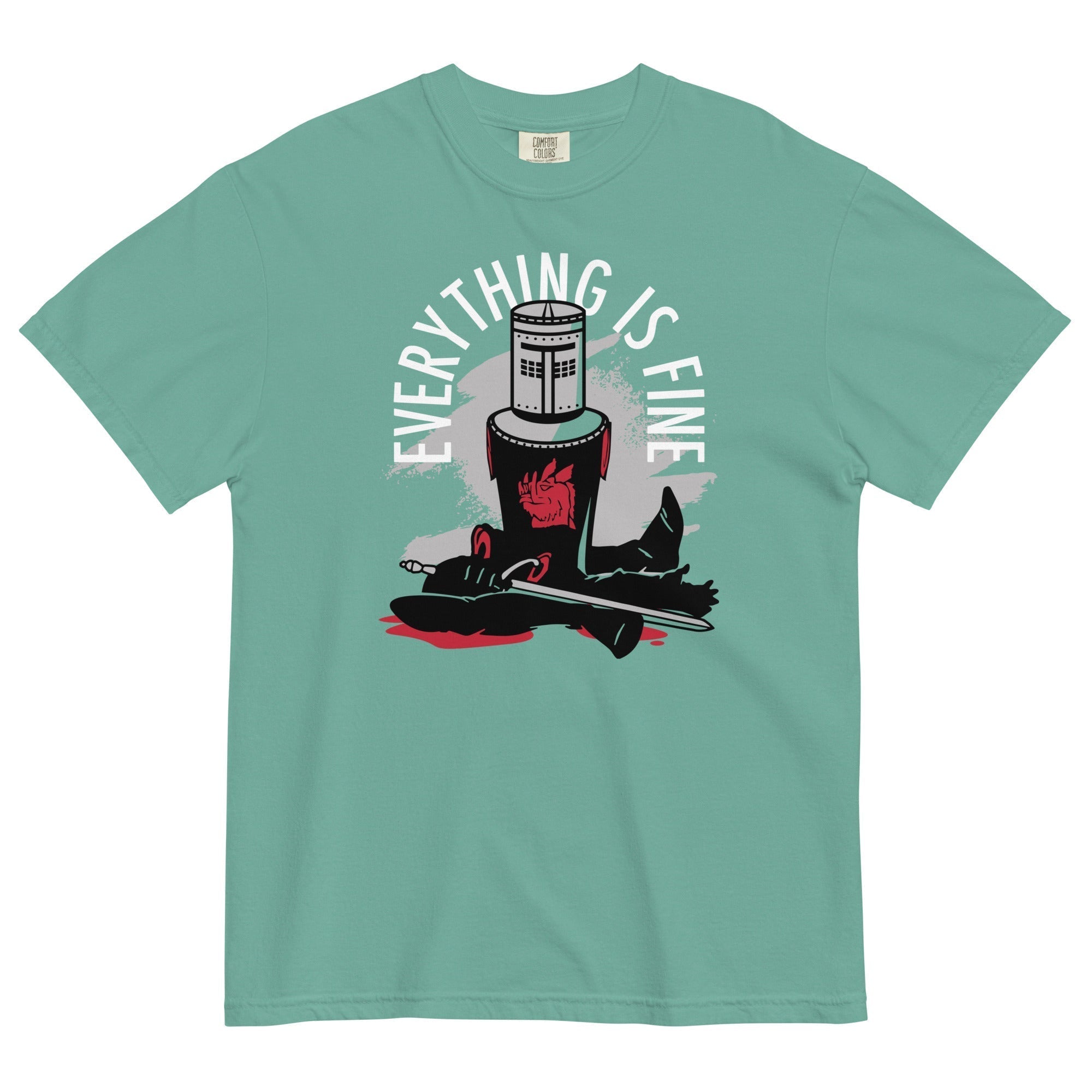 Everything Is Fine Men's Relaxed Fit Tee Hoodie, Sweatshirt | CoreVibeTees.com (Image 3)