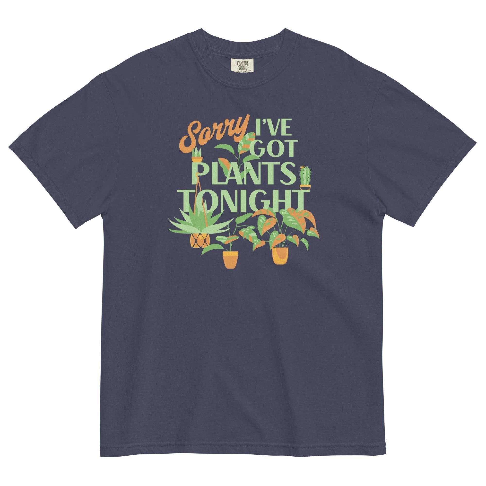 Sorry I've Got Plants Tonight Men's Relaxed Fit Tee Hoodie, Sweatshirt | CoreVibeTees.com (Image 2)