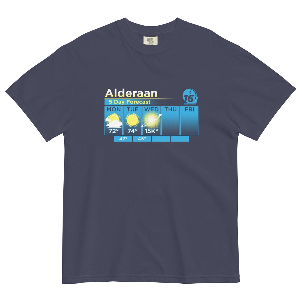 Alderaan 5 Day Forecast Men's Relaxed Fit Tee Hoodie, Sweatshirt | CoreVibeTees.com (Image 1)