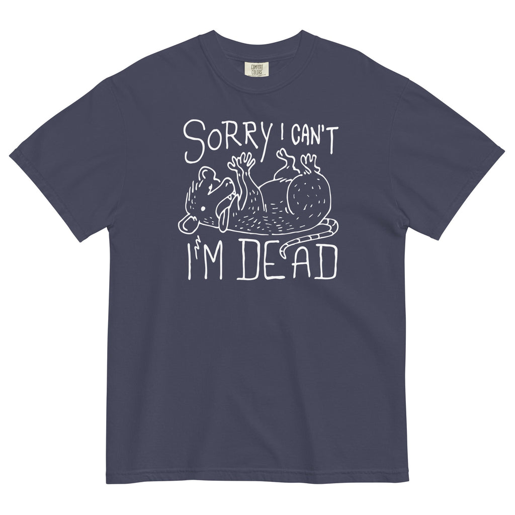 Sorry I Can't I'm Dead Men's Relaxed Fit Tee Hoodie, Sweatshirt | CoreVibeTees.com (Image 2)