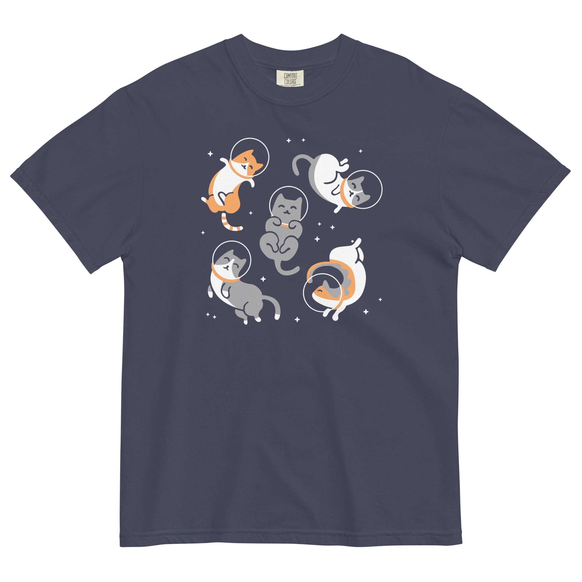 Cats In Space Men's Relaxed Fit Tee Hoodie, Sweatshirt | CoreVibeTees.com (Image 2)