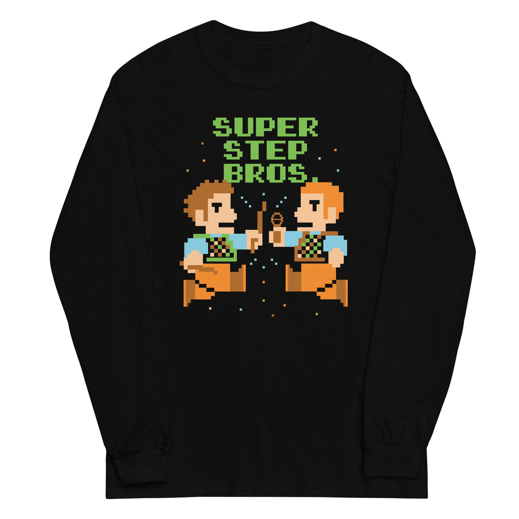 Super Step Bros Unisex Long Sleeve Tee Hoodie, Sweatshirt | CoreVibeTees.com (Image 2)
