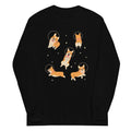 Corgis In Space Unisex Long Sleeve Tee Hoodie, Sweatshirt | CoreVibeTees.com (Image 1)