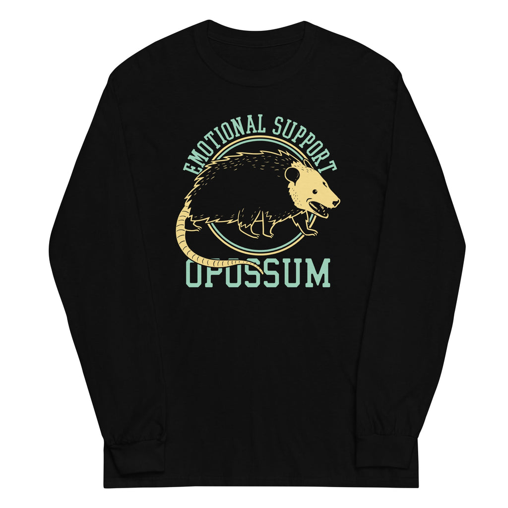 Emotional Support Opossum Unisex Long Sleeve Tee Hoodie, Sweatshirt | CoreVibeTees.com (Image 2)