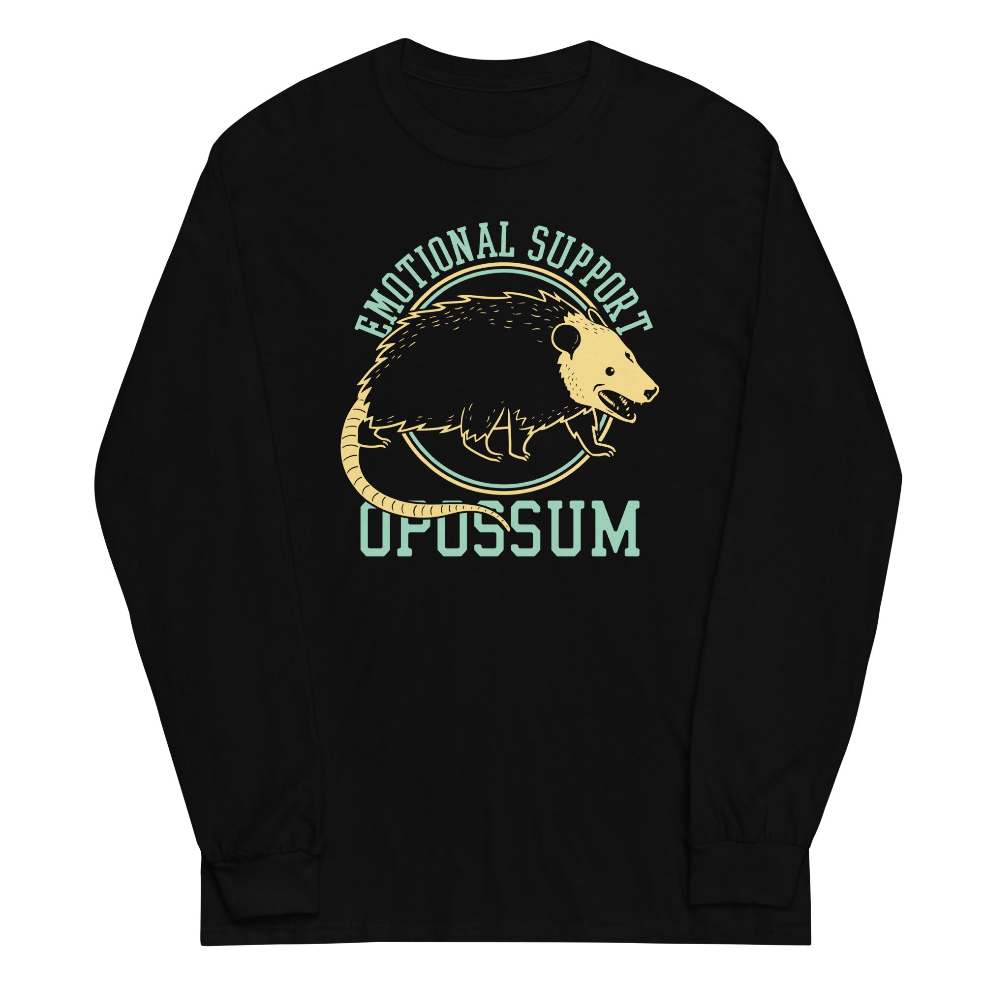 Emotional Support Opossum Unisex Long Sleeve Tee Hoodie, Sweatshirt | CoreVibeTees.com (Image 2)