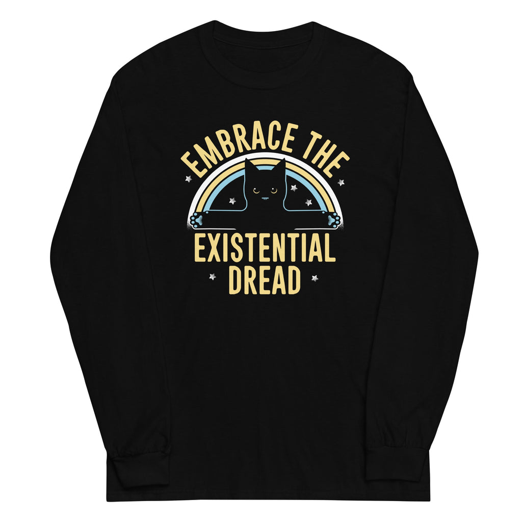 Embrace The Existential Dread Unisex Long Sleeve Tee Hoodie, Sweatshirt | CoreVibeTees.com (Image 1)