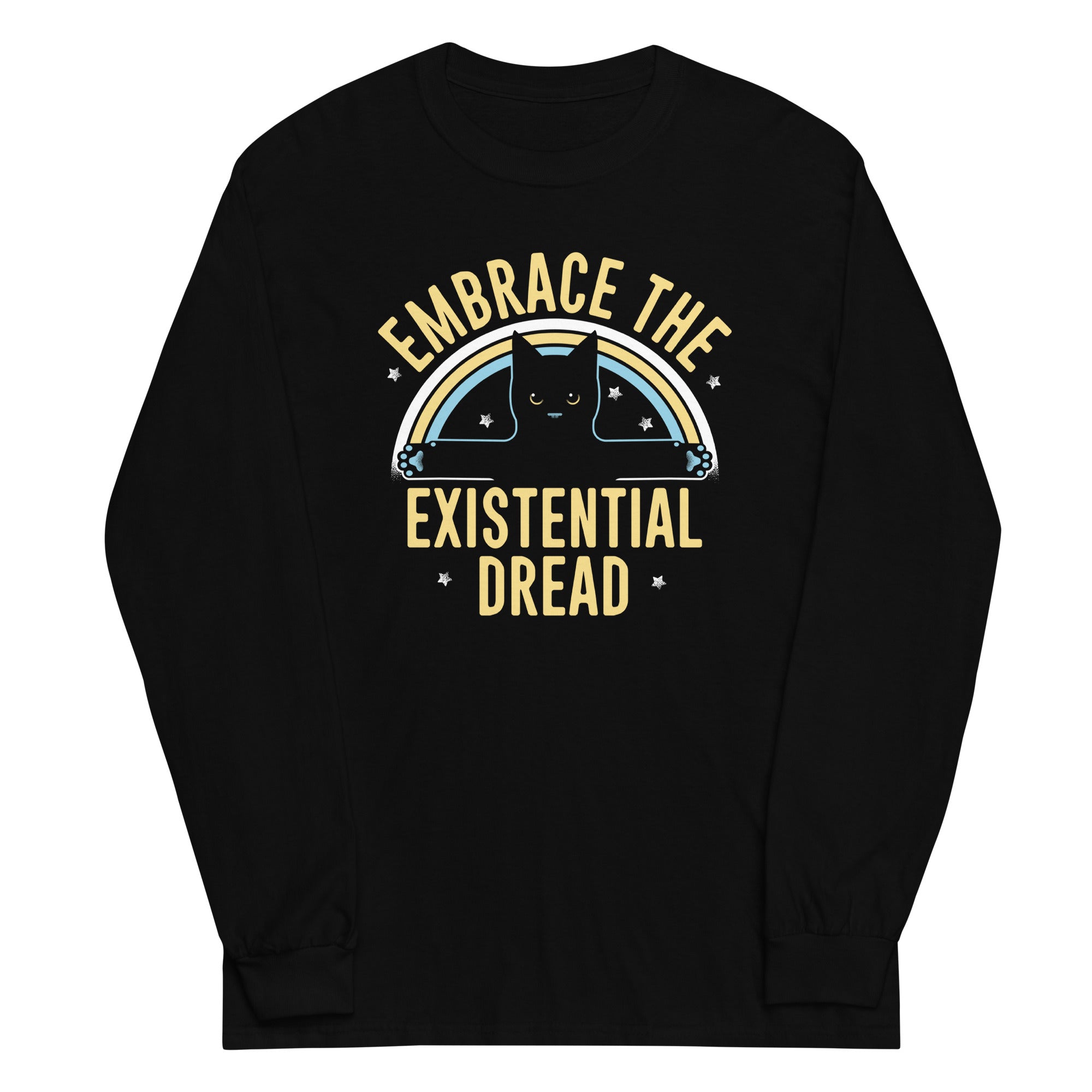 Embrace The Existential Dread Unisex Long Sleeve Tee Hoodie, Sweatshirt | CoreVibeTees.com (Image 1)