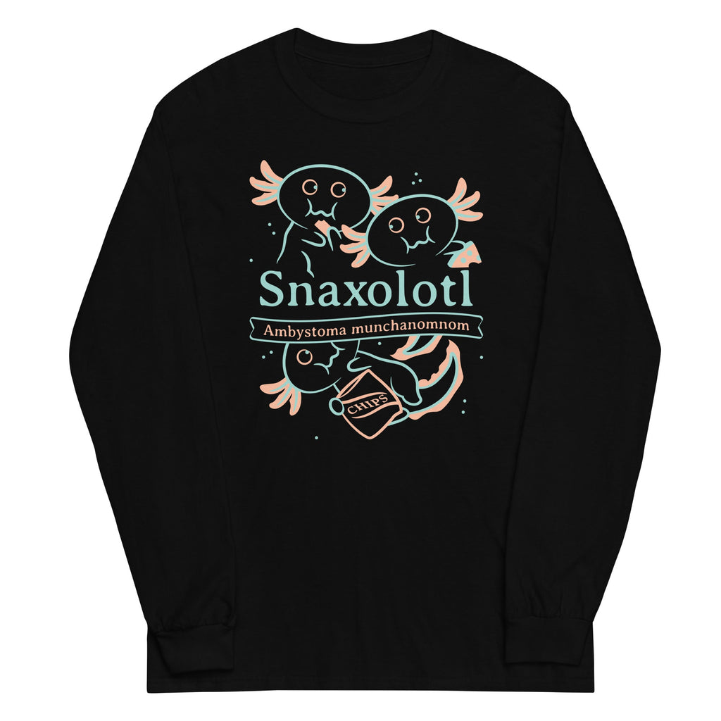 Snaxolotl Unisex Long Sleeve Tee Hoodie, Sweatshirt | CoreVibeTees.com (Image 2)