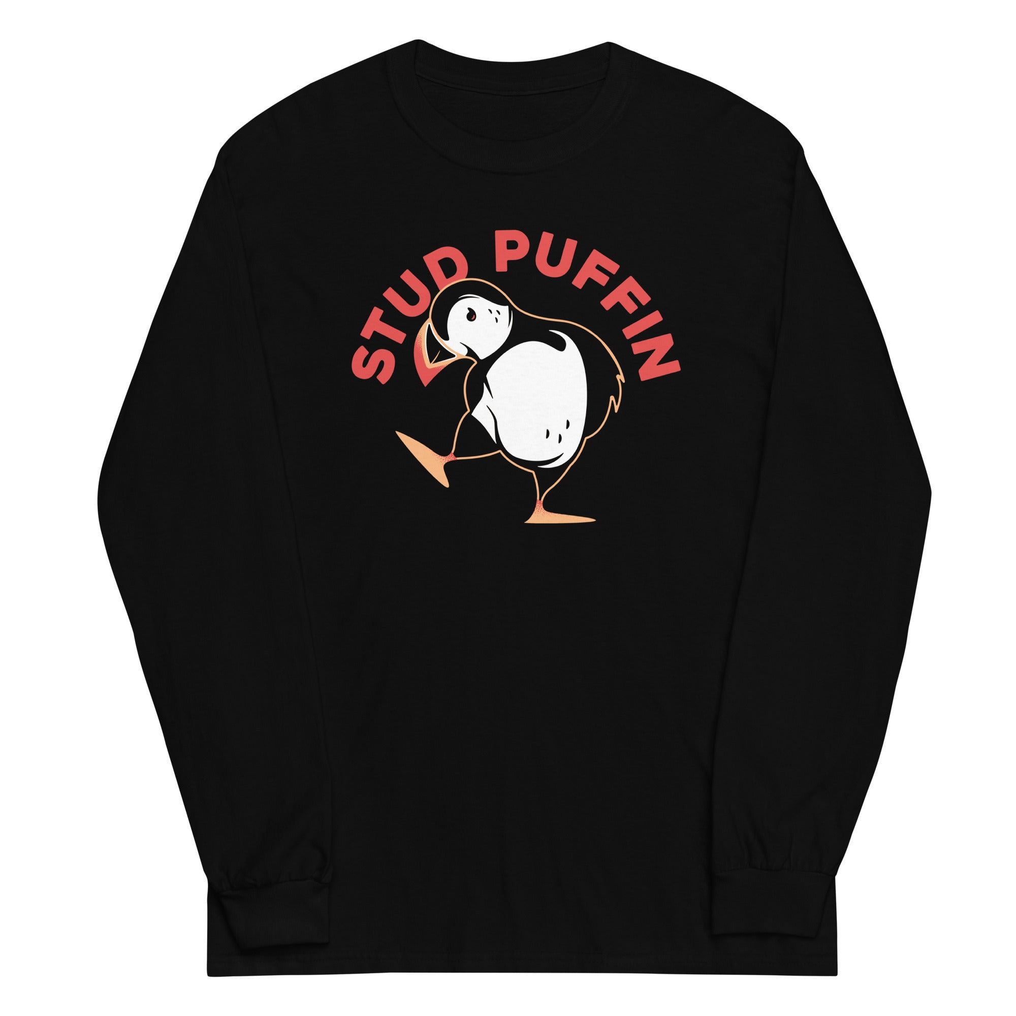 Stud Puffin Unisex Long Sleeve Tee Hoodie, Sweatshirt | CoreVibeTees.com (Image 2)