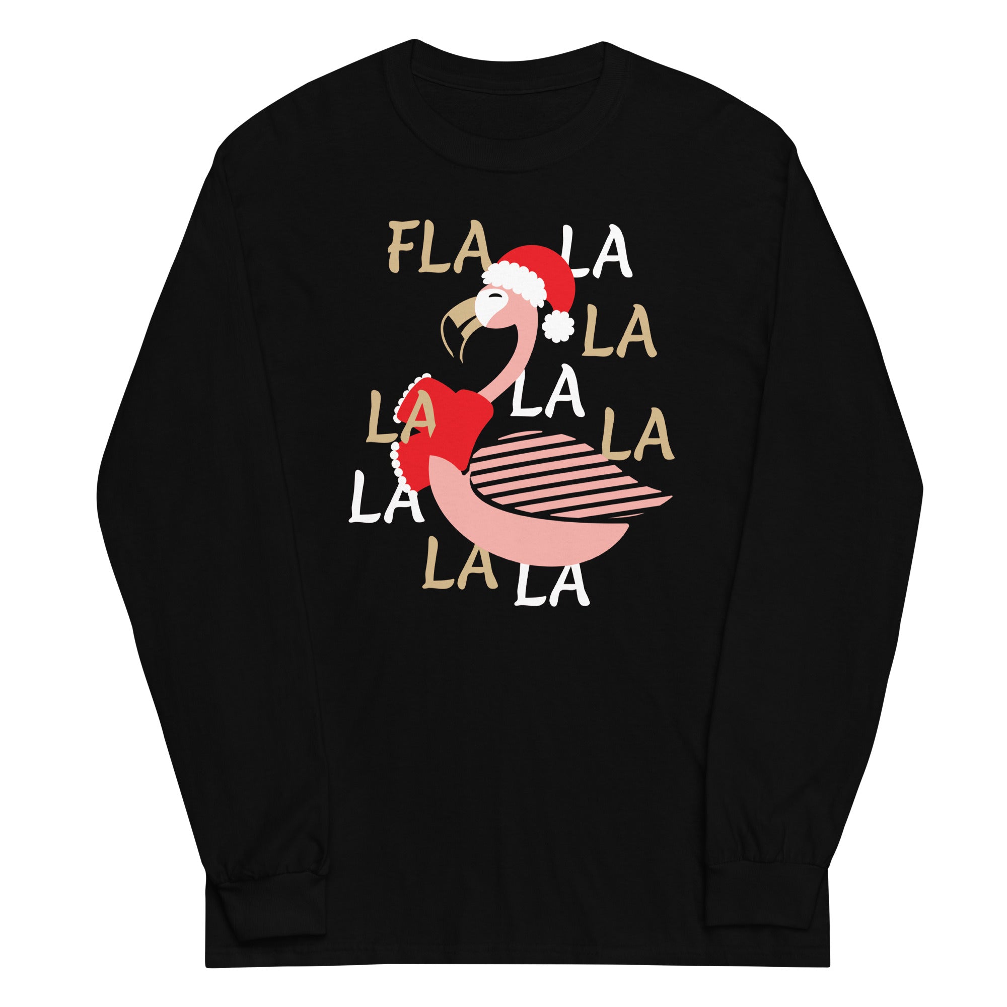 Fla La La Lamingo Unisex Long Sleeve Tee Hoodie, Sweatshirt | CoreVibeTees.com (Image 1)
