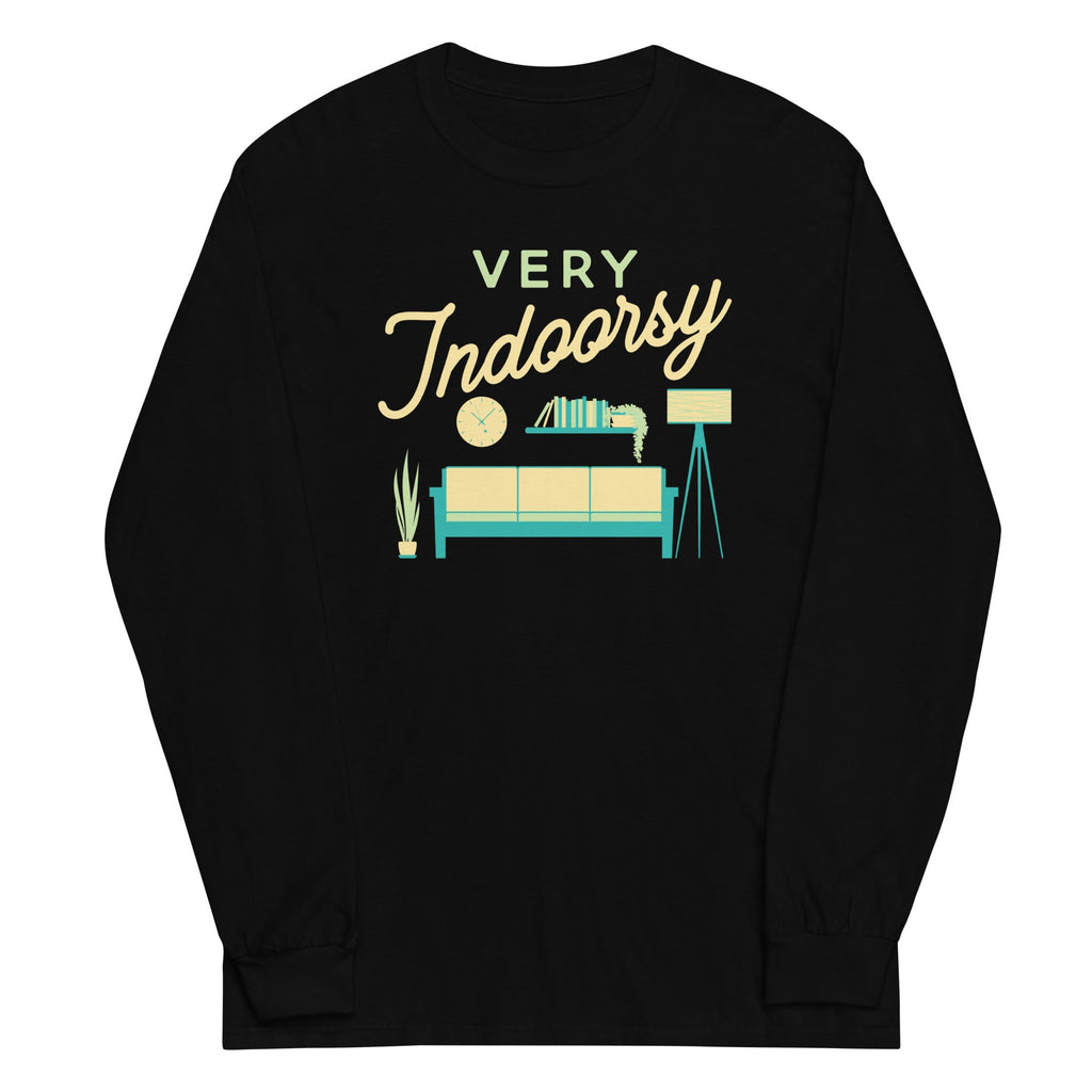 Very Indoorsy Unisex Long Sleeve Tee Hoodie, Sweatshirt | CoreVibeTees.com (Image 2)