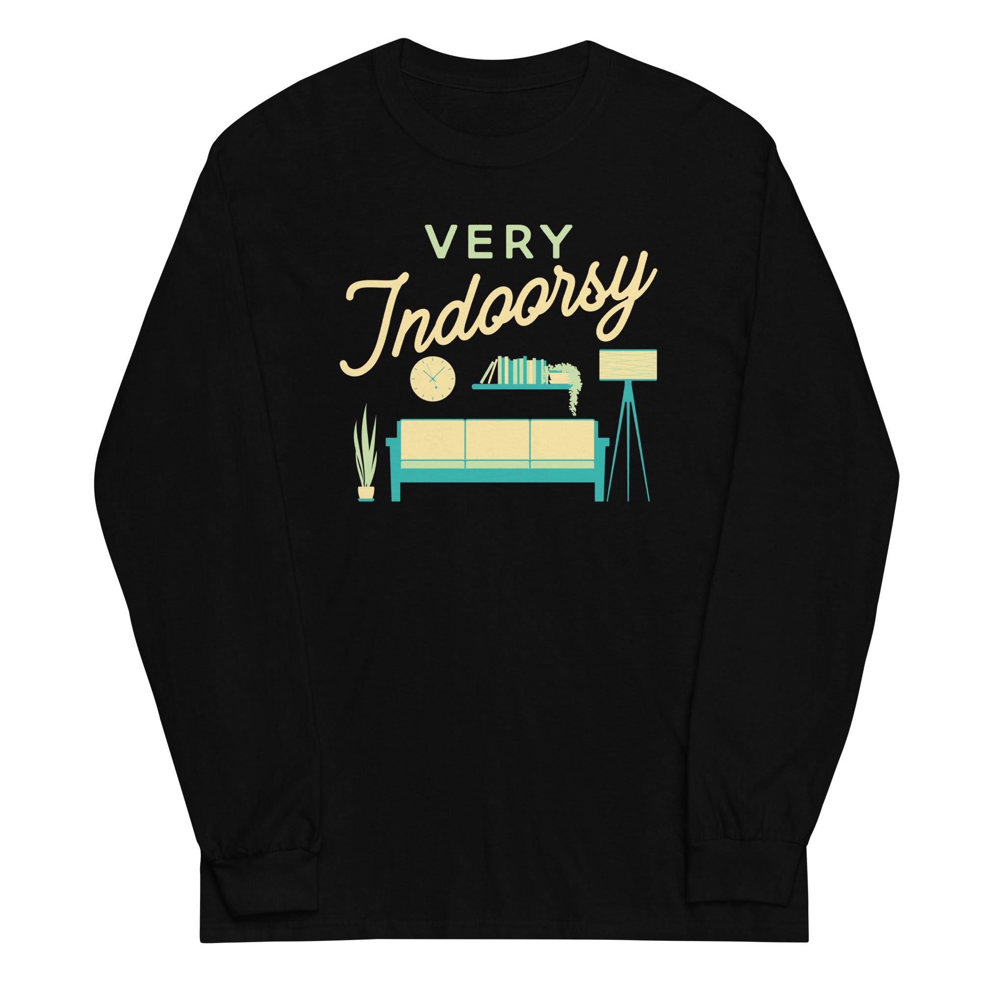 Very Indoorsy Unisex Long Sleeve Tee Hoodie, Sweatshirt | CoreVibeTees.com (Image 2)