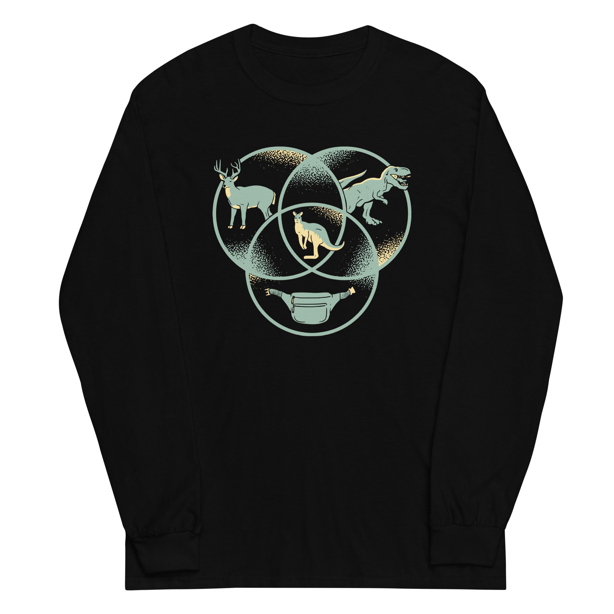 Kangaroo Venn Diagram Unisex Long Sleeve Tee Hoodie, Sweatshirt | CoreVibeTees.com (Image 2)