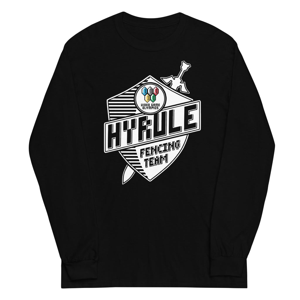 Hyrule Fencing Team Unisex Long Sleeve Tee Hoodie, Sweatshirt | CoreVibeTees.com (Image 2)