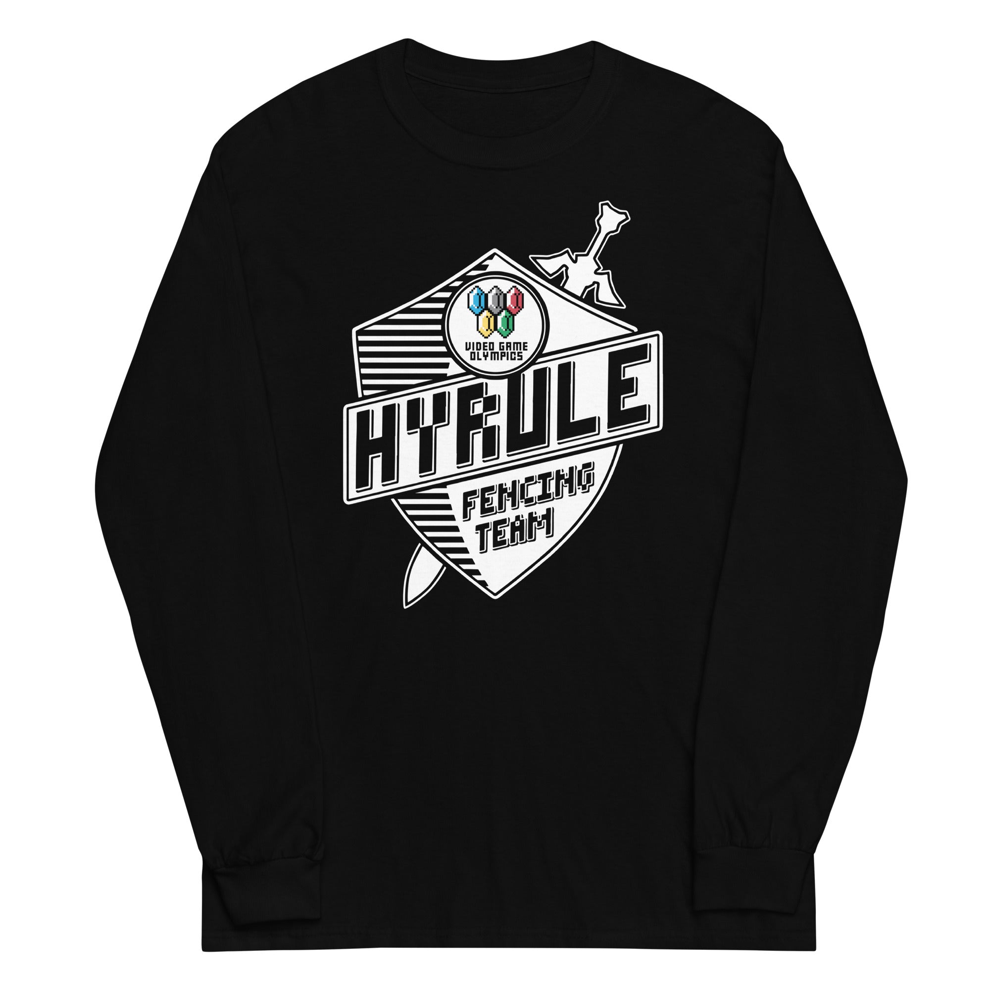 Hyrule Fencing Team Unisex Long Sleeve Tee Hoodie, Sweatshirt | CoreVibeTees.com (Image 2)