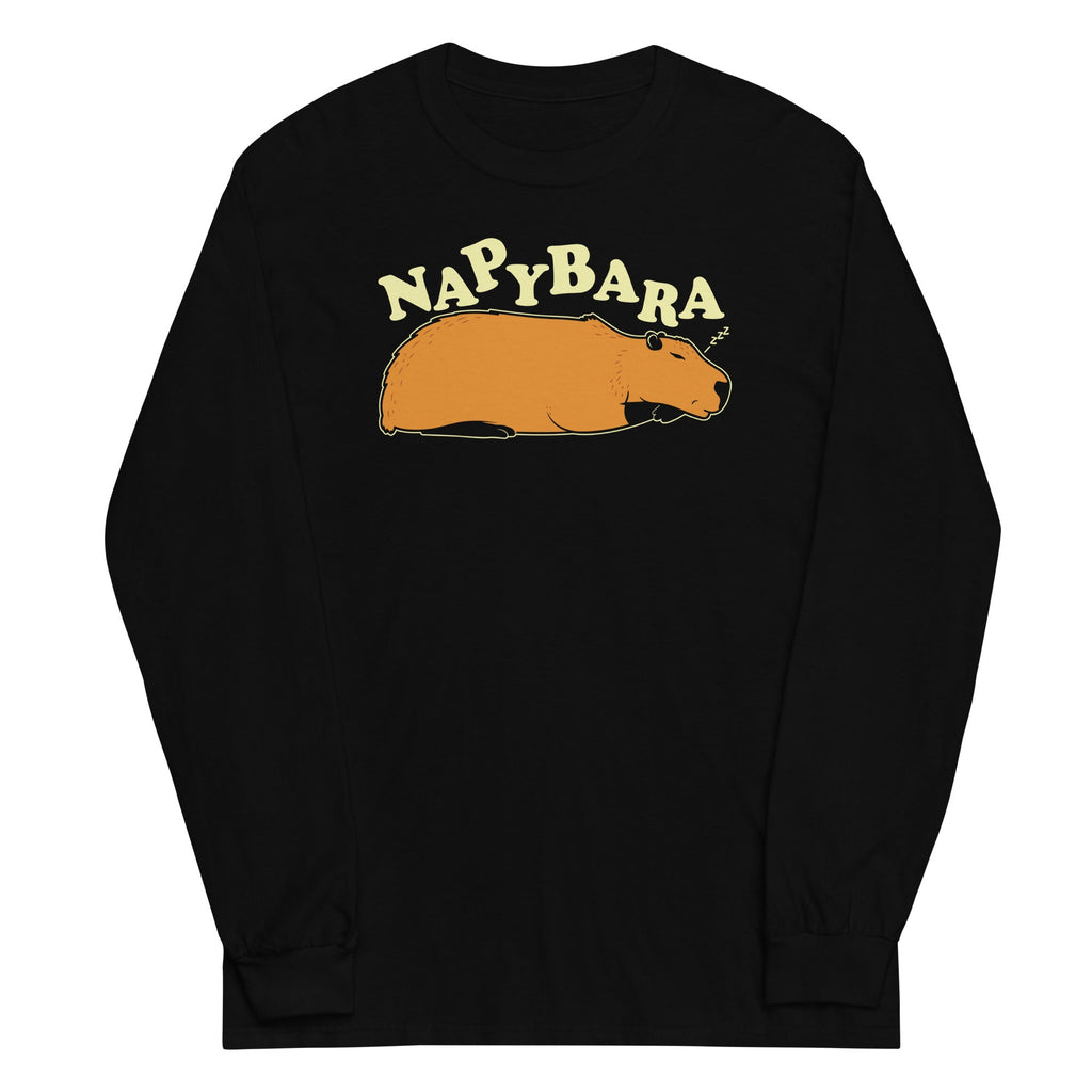 Napybara Unisex Long Sleeve Tee Hoodie, Sweatshirt | CoreVibeTees.com (Image 2)