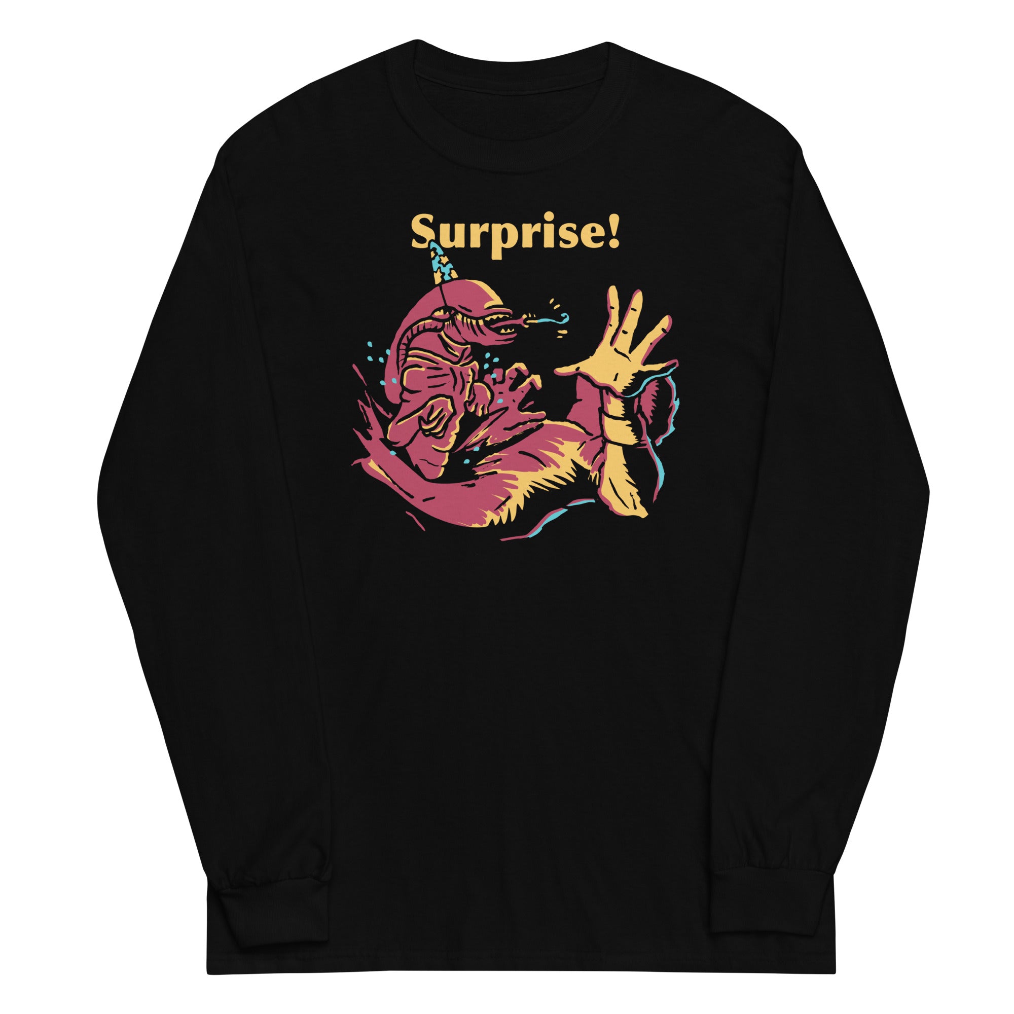 Surprise Party! Unisex Long Sleeve Tee Hoodie, Sweatshirt | CoreVibeTees.com (Image 1)