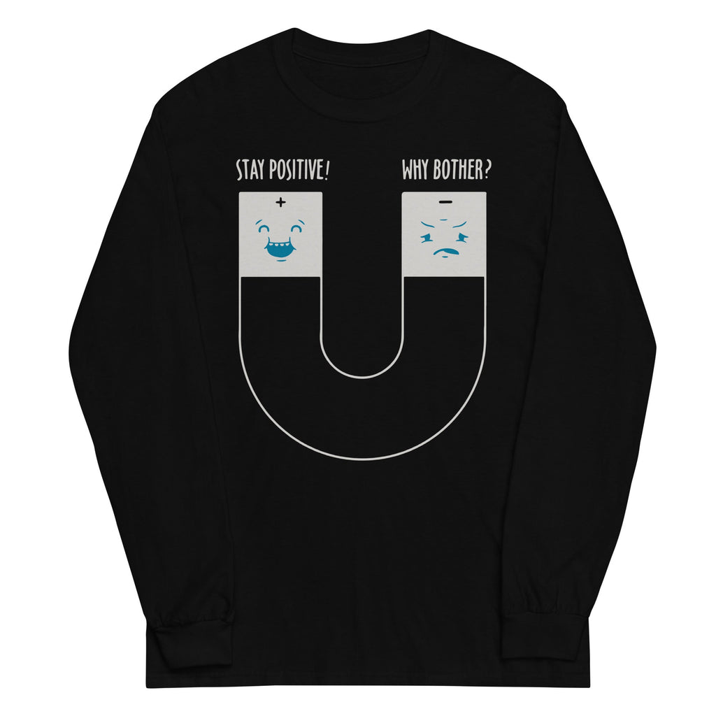 Stay Positive Unisex Long Sleeve Tee Hoodie, Sweatshirt | CoreVibeTees.com (Image 2)