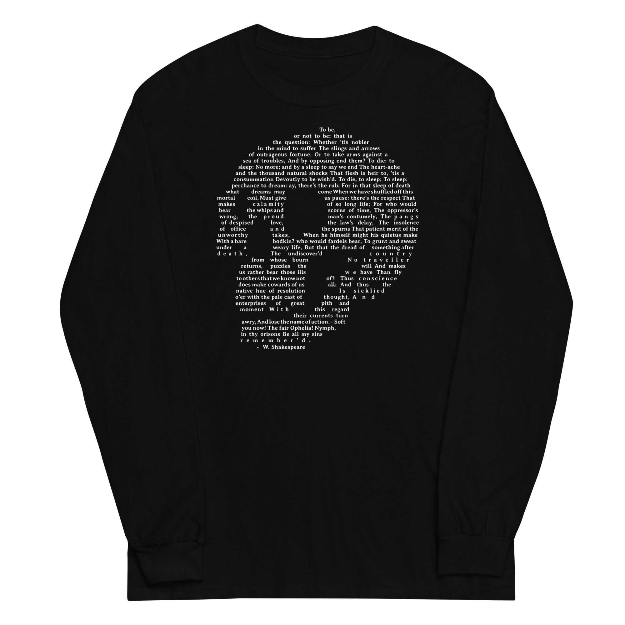 Hamlet Soliloquy Unisex Long Sleeve Tee Hoodie, Sweatshirt | CoreVibeTees.com (Image 1)