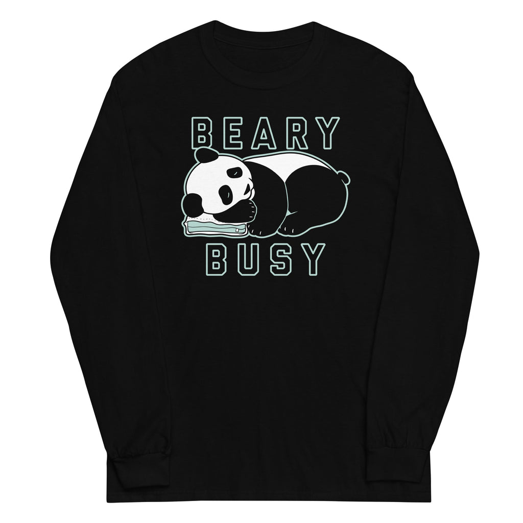 Beary Busy Unisex Long Sleeve Tee Hoodie, Sweatshirt | CoreVibeTees.com (Image 1)